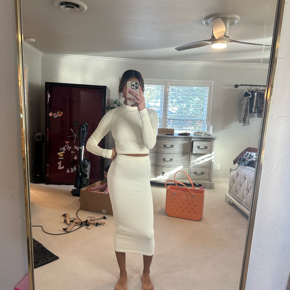 Chic White Two-Piece Set